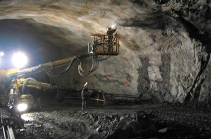 The tunnel under construction