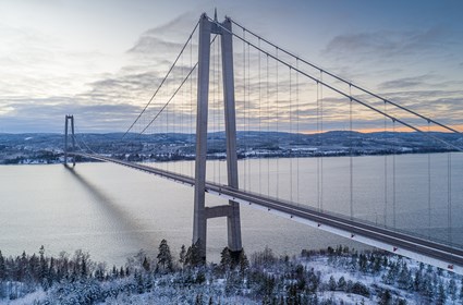 The bridge construction needs to be strong enough for the weather in northern Sweden, involving wind, ice and snow.