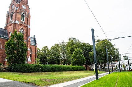 Skanska has built a new tramway between Lund Central Station and the European Spallation Source (ESS).